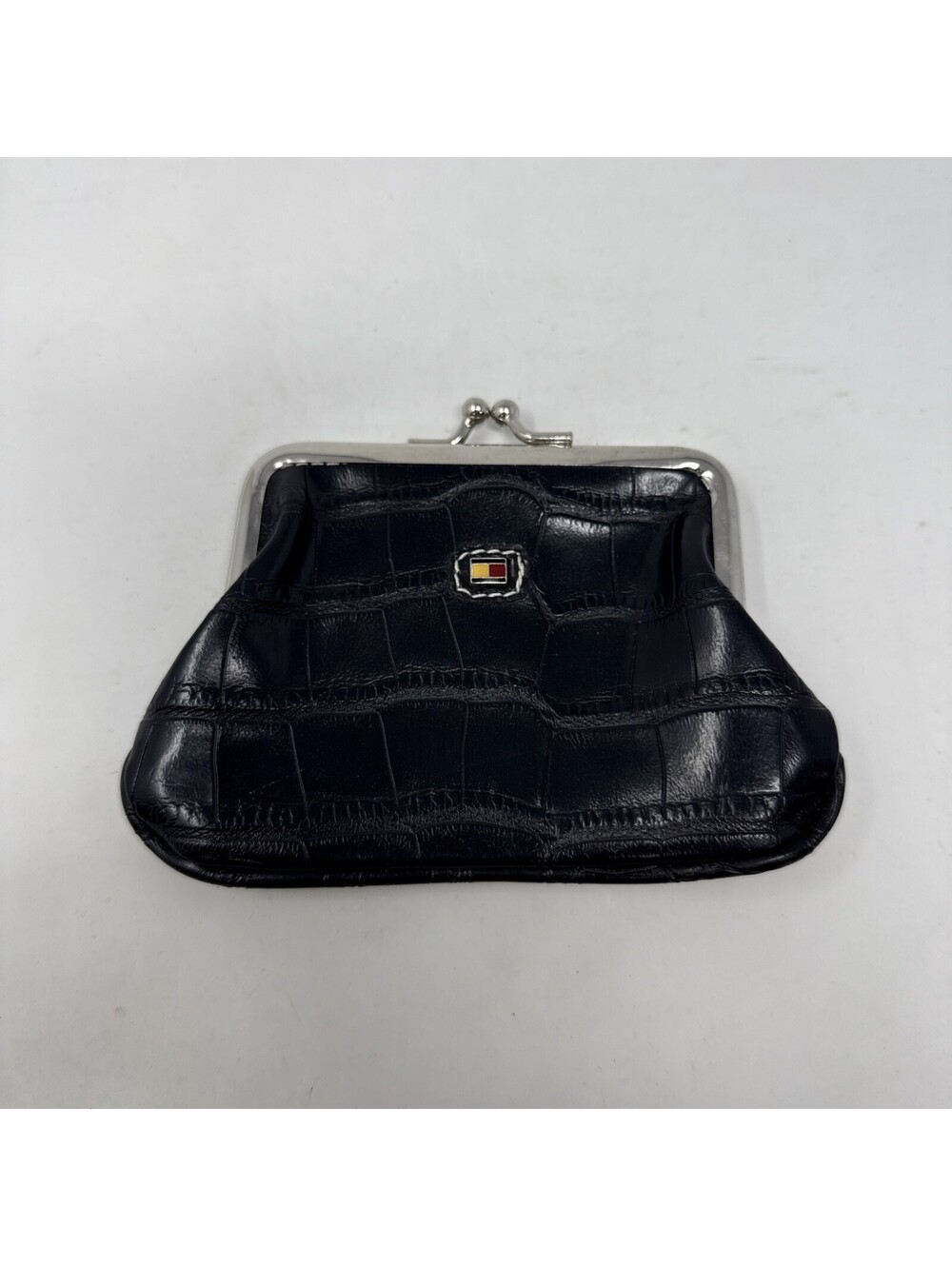 Tommy Hilfiger Black Faux Croc Coin Purse